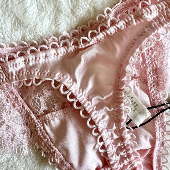 NWT For Love & Lemons Pink Faye Thong Panty - XXS - Picture 4 of 7
